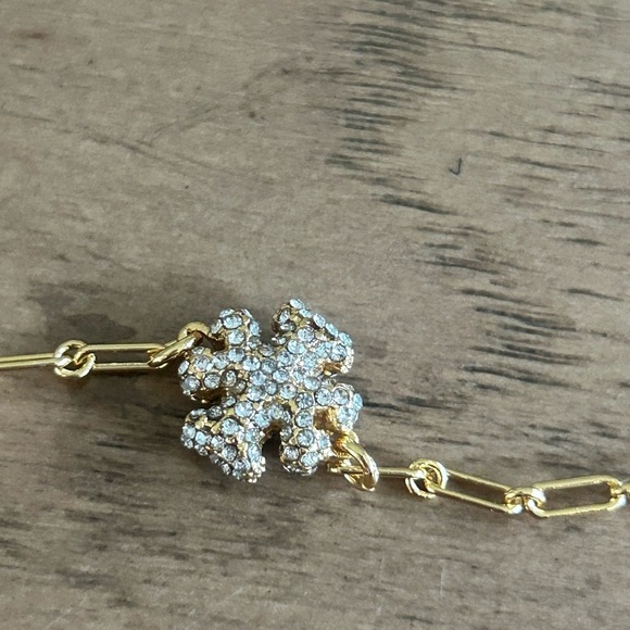 Tory Burch  ROXANNE Pave Crystal Station Necklace - Picture 2 of 6